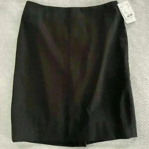 New With Tags DONCASTER Skirt Size 8 Black Pencil Knee Length Zip Career Office